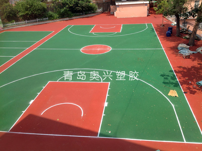 环保EPDM透气型塑胶篮球场